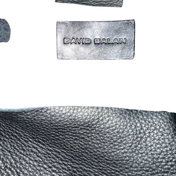 Convertible Black Leather Crossbody Bag Braided Chain Shoulder Bag Purse - Picture 9 of 14